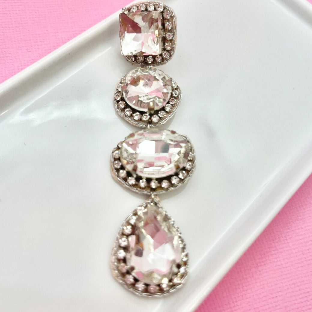 Crystal Bling Drop Earrings