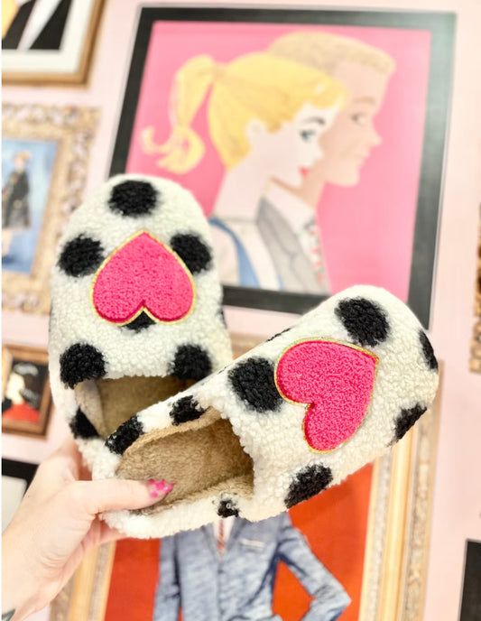 Polka Heart Slippers