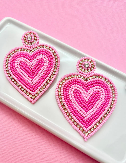 Barbie Girl Pink Heart Earrings