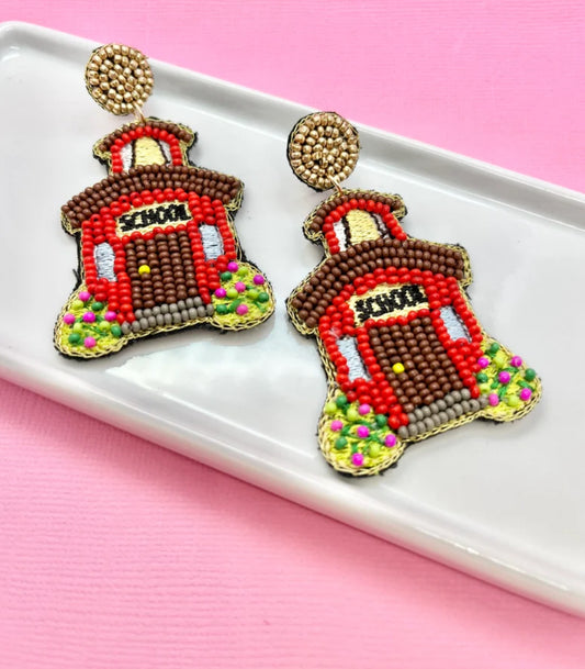 School House Beaded Earrings