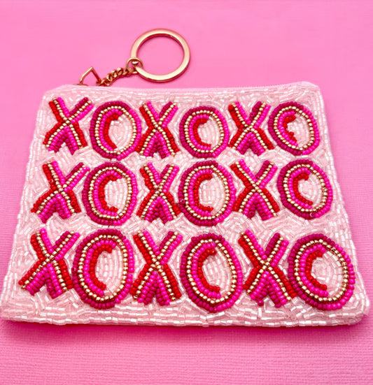 XO Beaded Coin Purse