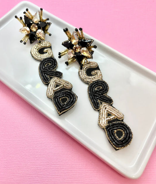 Grad Beaded Earrings