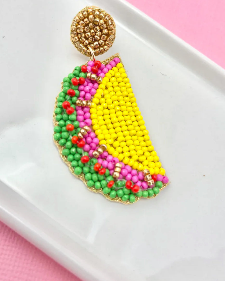 Taco Tuesday Beaded Earrings