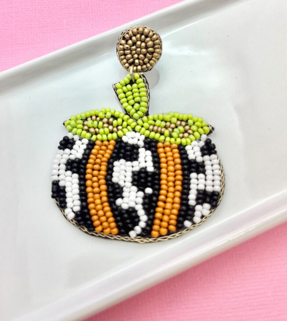 Leopard Pumpkin Earrings