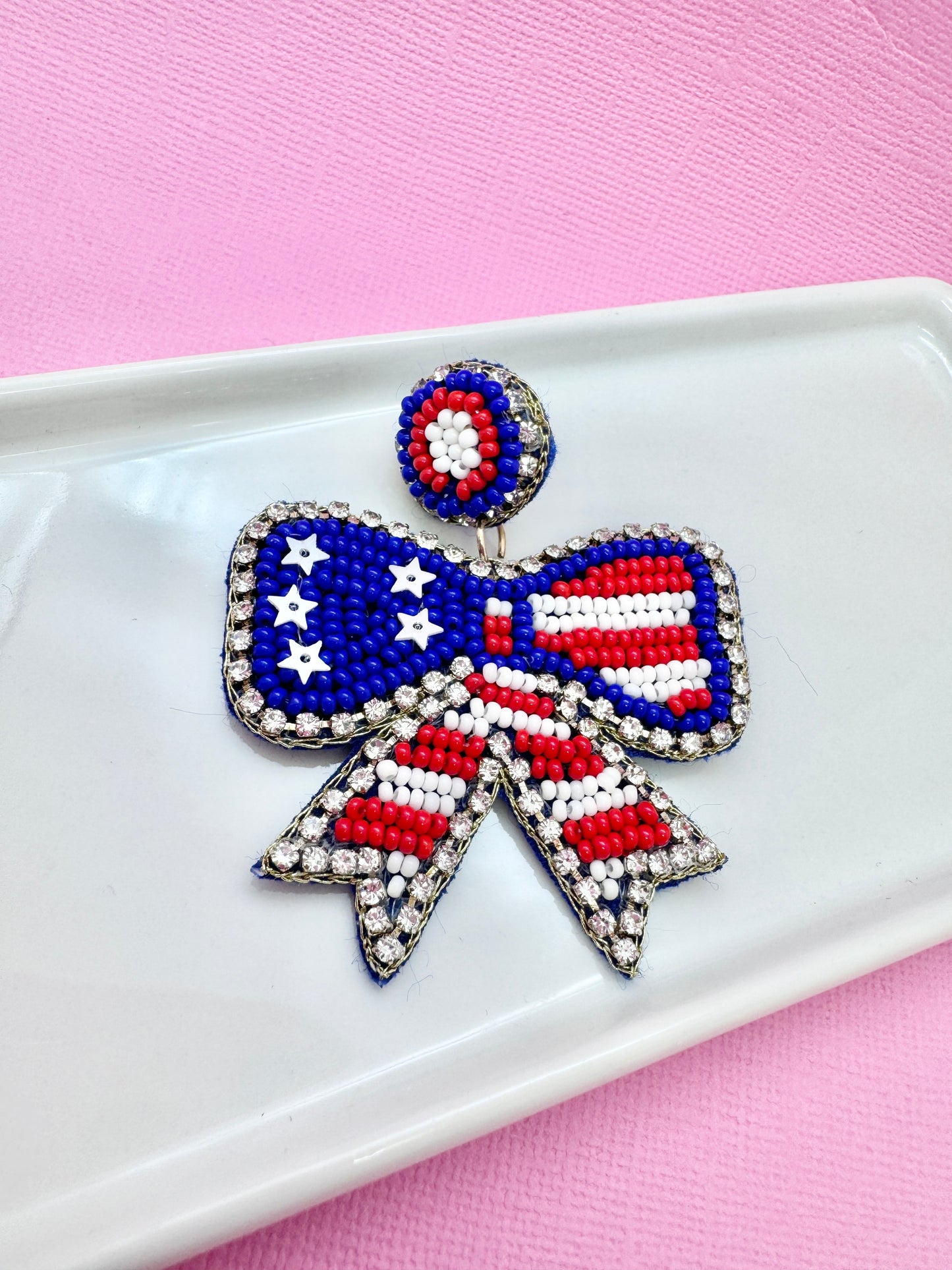 America Bow Earrings