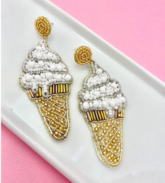 Sugar Ice Cream Cone Earrings