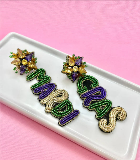 Mardi Gras Earrings