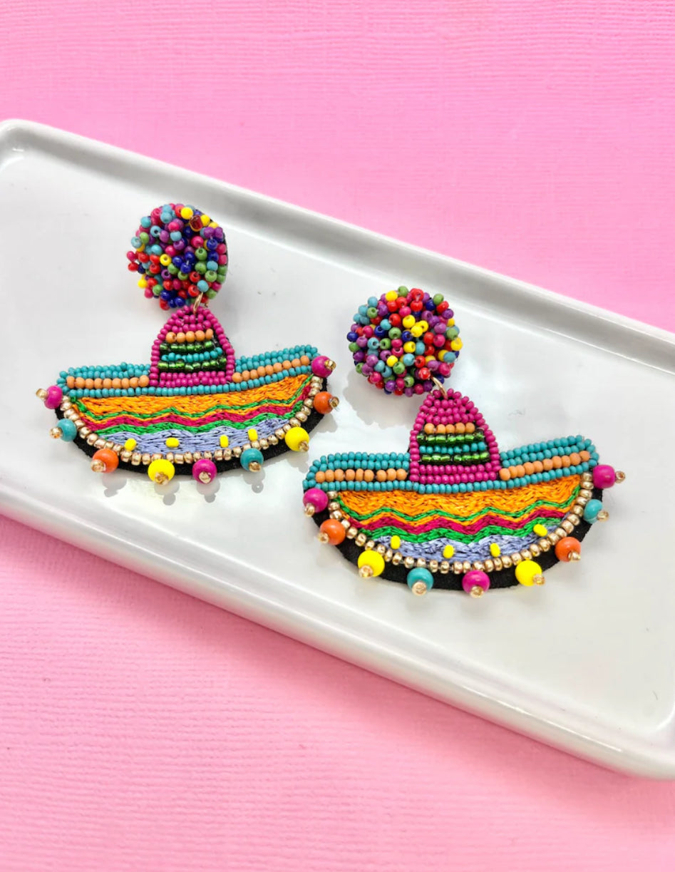 Sombrero Beaded Earrings