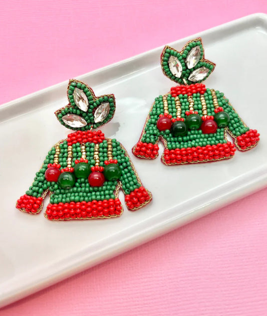 Ugly Christmas Sweater Earrings