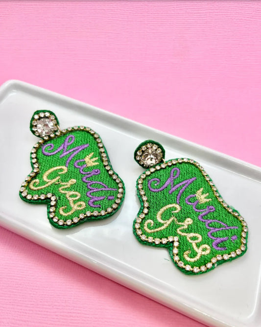 Mardi Gras Bubble Earrings