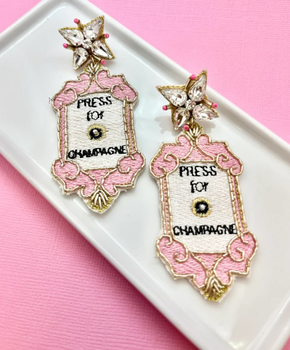 Press for Champagne Earrings