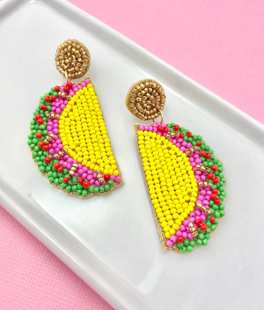 Taco Tuesday Beaded Earrings