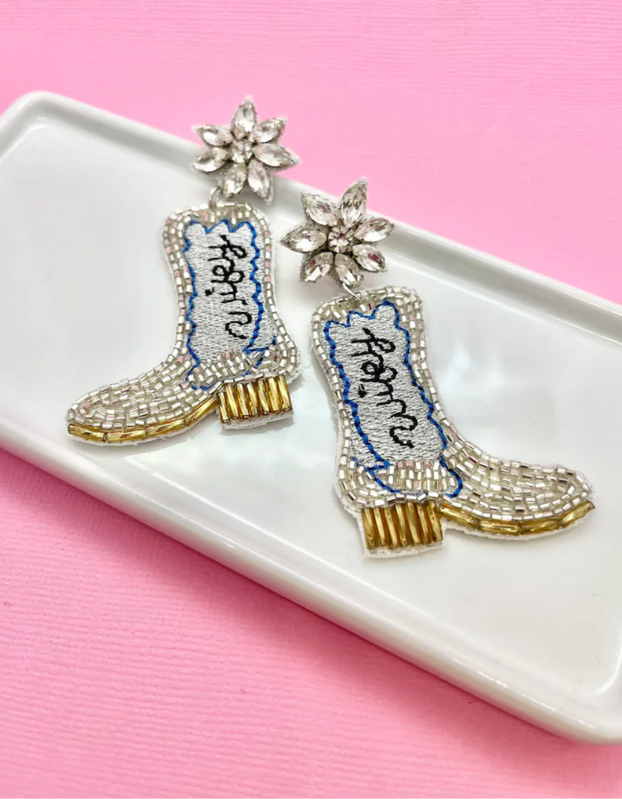 Wifey Cowgirl Boot Earrings