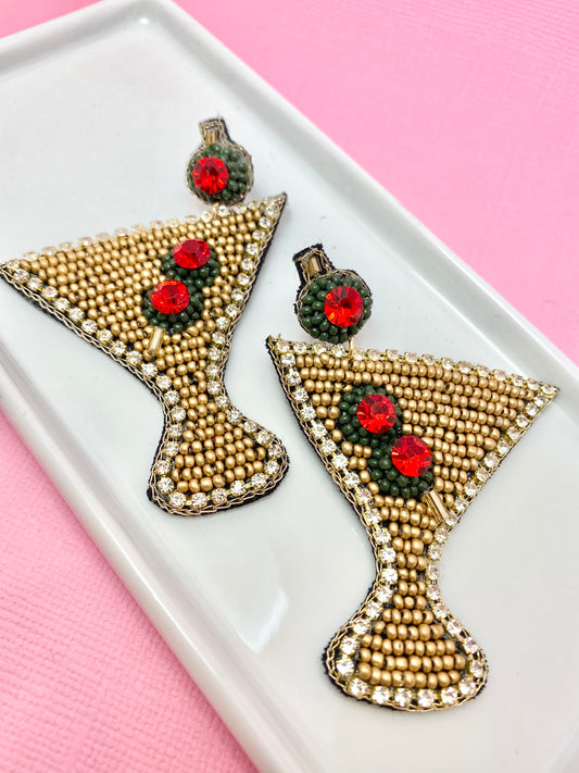 Dirty Martini Beaded Earrings